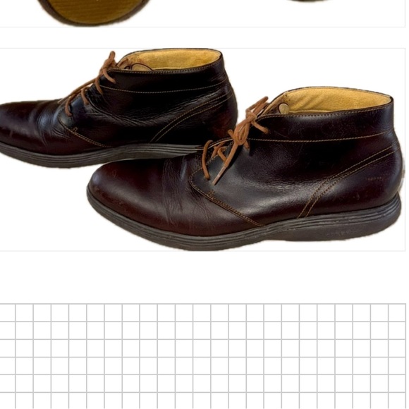 COLE HAAN Grand Tour Chukka Woodbury Java dark brown Leather Shoes Boot - Picture 3 of 4